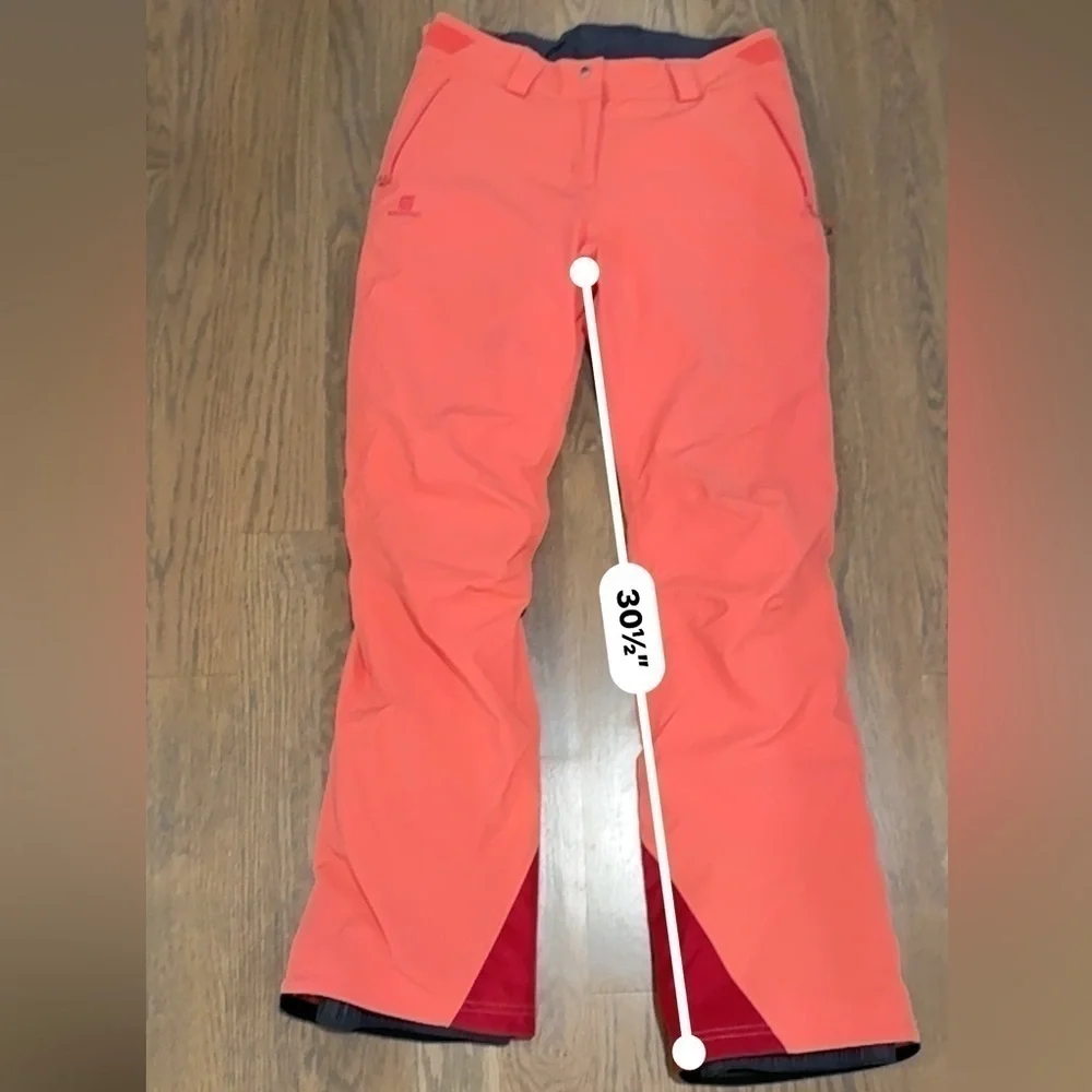 SALOMON WOMENS ICEMANIA SHELL TROUSERS (CALYPSO CORAL) snowpants skiing M